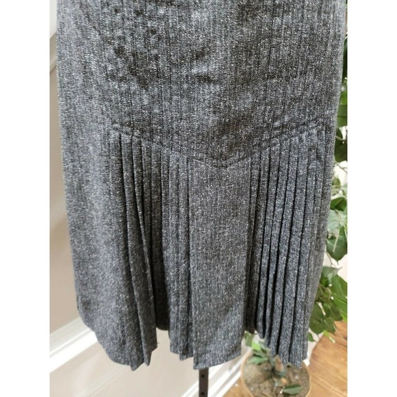 Halogen Women's Gray Polyester & Viscose Knee Length Flare Skirt Size Regular 6 - Picture 3 of 15